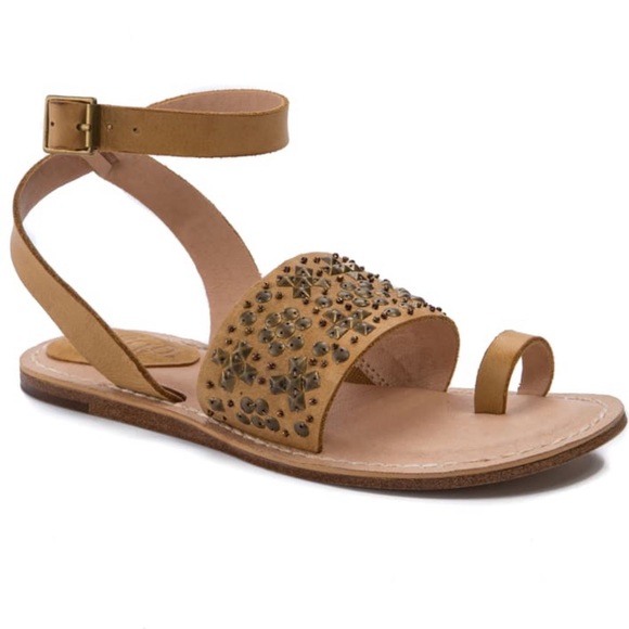 Latigo Shoes - 🌼Embellished Leather Ankle Strap Sandal🌼